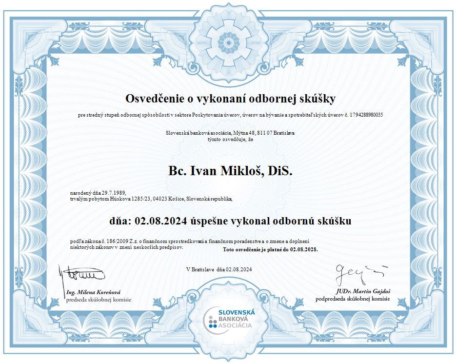 Certifikát 9